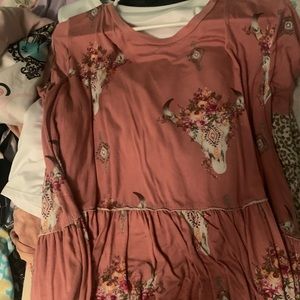 pink western boutique top